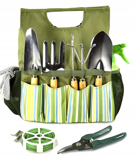 Zestaw-Narzedzi-Ogrodowych-w-Torbie-Wytrzymaly-9-Elementow-Prezentowy